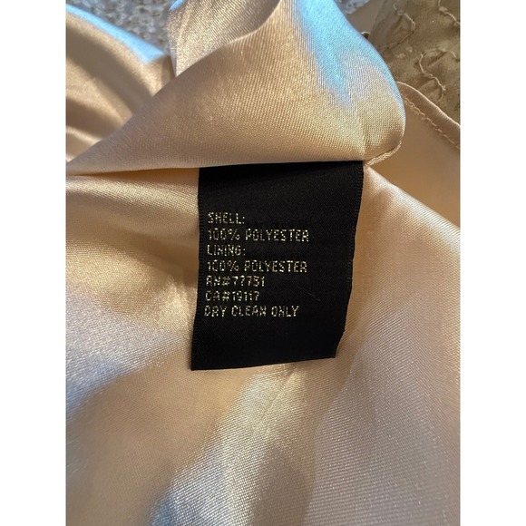 Betsey Johnson Sz 2 Gold/Cream Sweetheart Neck Sequined Party Prom Ball‎ Dress - Picture 8 of 11